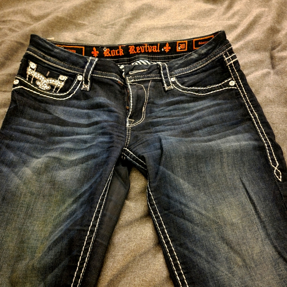 Rock Revival Jeans, Size 30, Blue dark wash, Skinny, Sherry